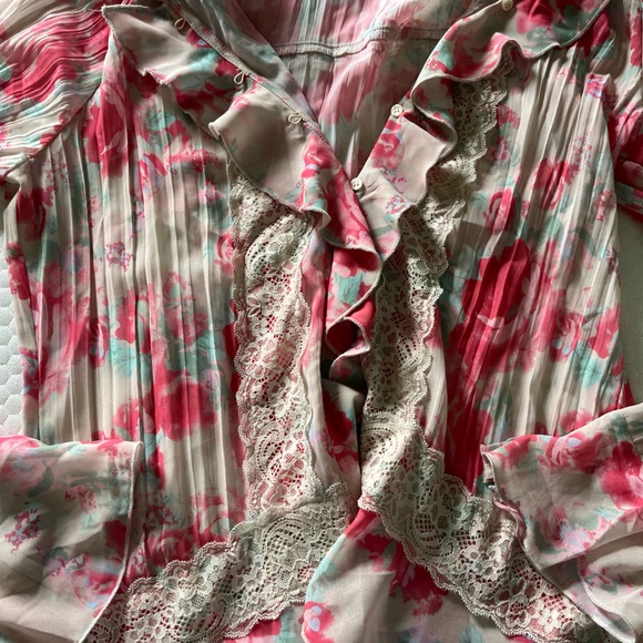 Free People Floral Ruffle Blouse - Picture 6 of 6